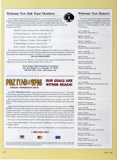 Pi Kappa Alpha Educational Foundation: Welcome New Oak Trust Members